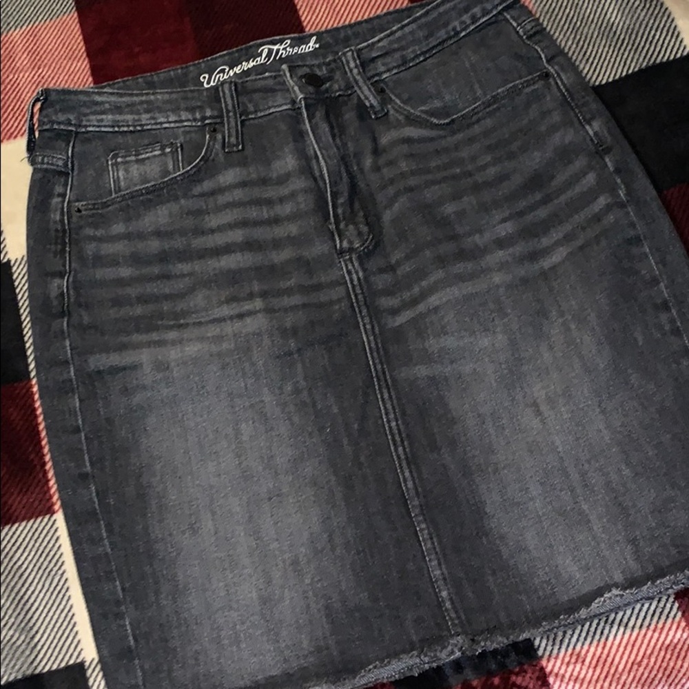 Universal Thread Black Denim Skirt